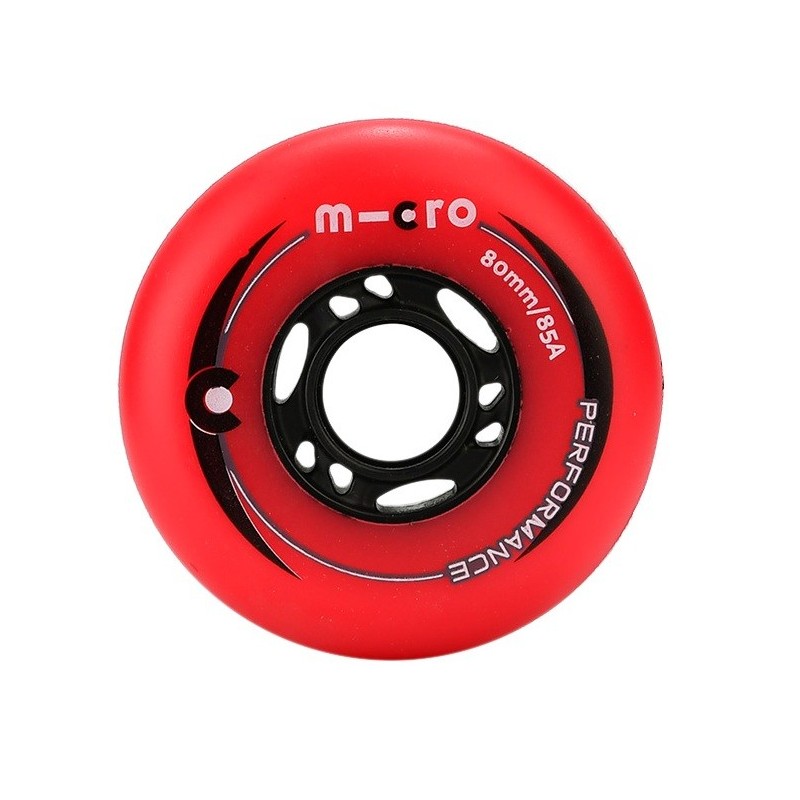 MICRO SKATE PERFORMANCE WHEELS - 80MM/85A RED 4 PACK