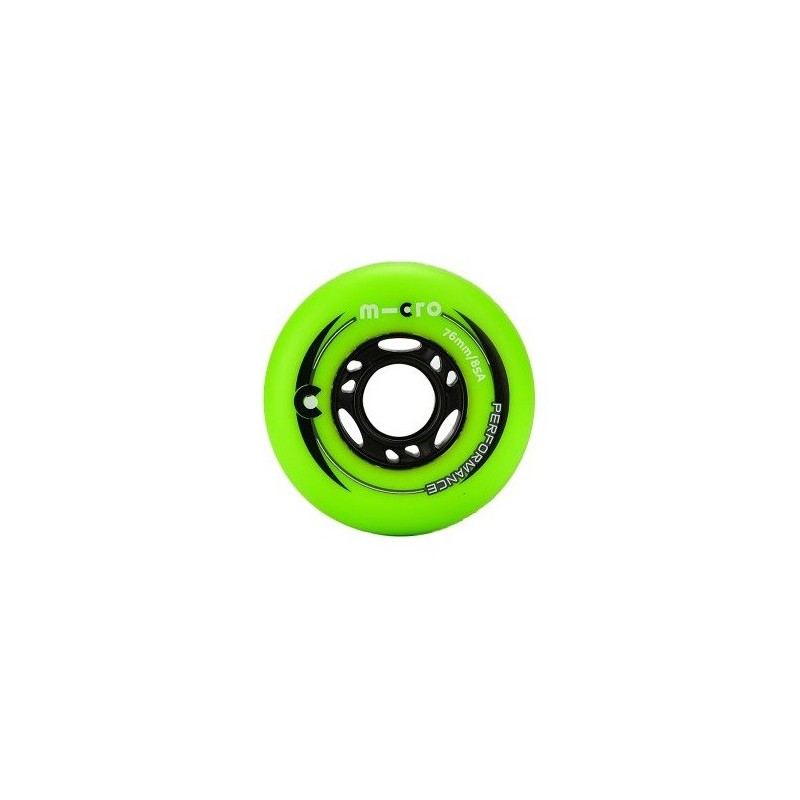 MICRO SKATE PERFORMANCE WHEELS - 80MM/85A GREEN 4 PACK