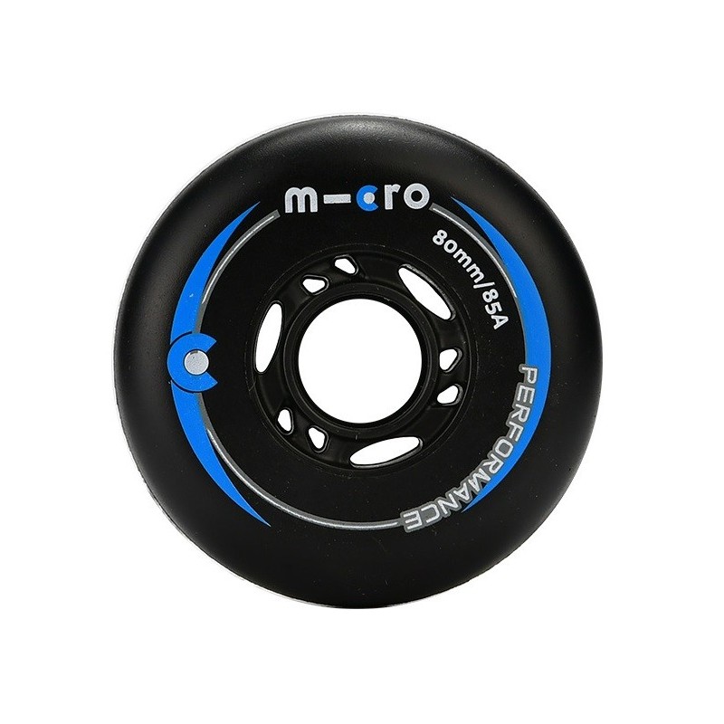 MICRO SKATE PERFORMANCE WHEELS - 80MM/85A BLACK 4 PACK
