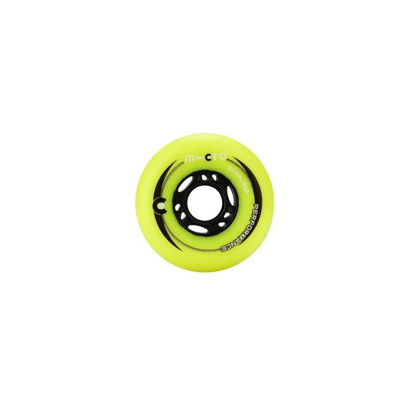 MICRO SKATE PERFORMANCE WHEELS - 80MM/85A YELLOW 4 PACK