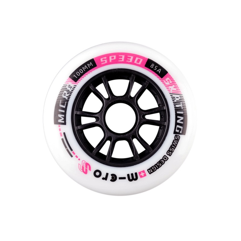 MICRO SKATE SS WHEELS - 90MM/85A WHITE/PINK 1 PCS