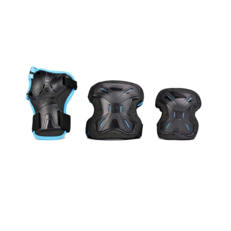 MICRO SKATE STRIKE KIDS PROTECTIONS 3 PACK BLACK/BLUE