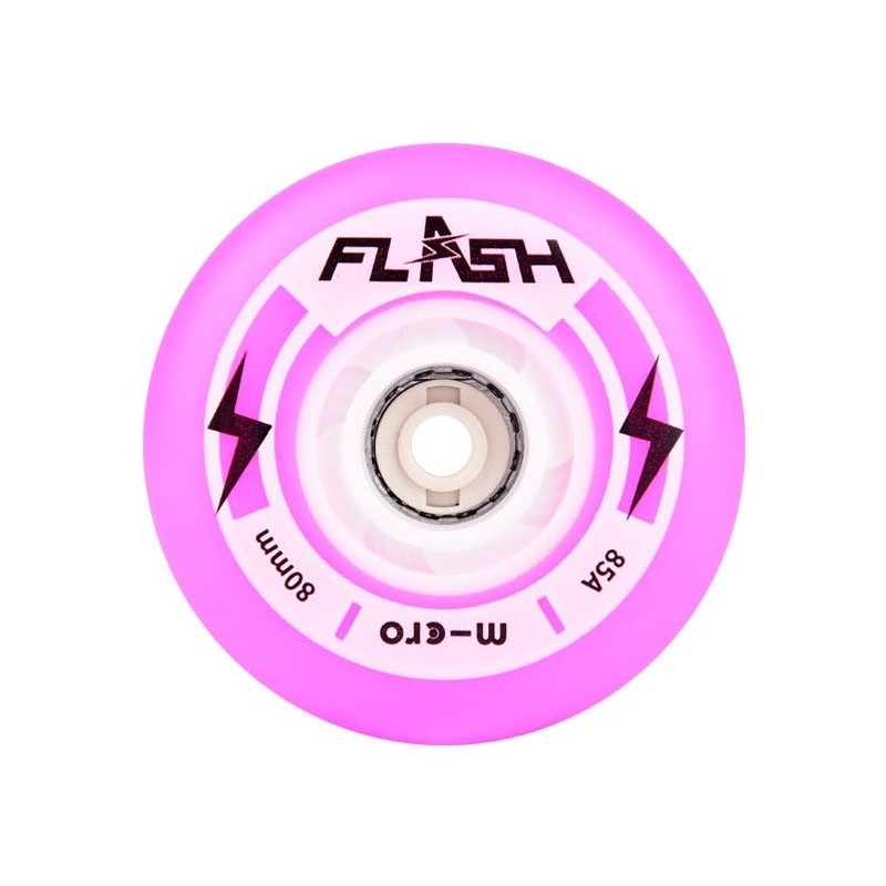 MICRO SKATE FLASH WHEELS - 76MM/85A PURPLE 4 PACK